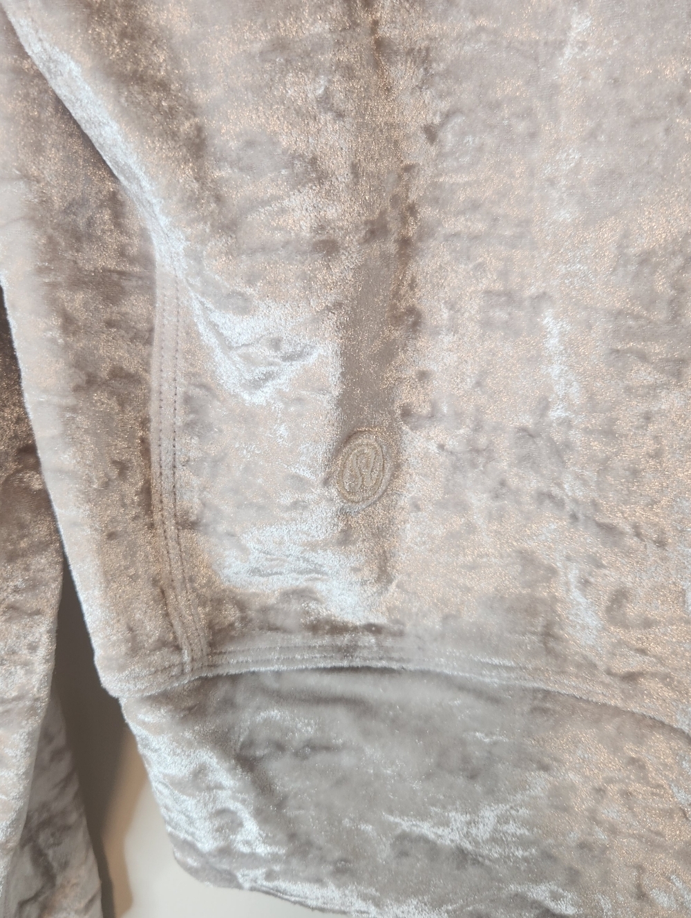 Lululemon Warm Down Crew/Ready To Crush Joggers Chrome Crushed Velvet Set Size 2 - Picture 4 of 13